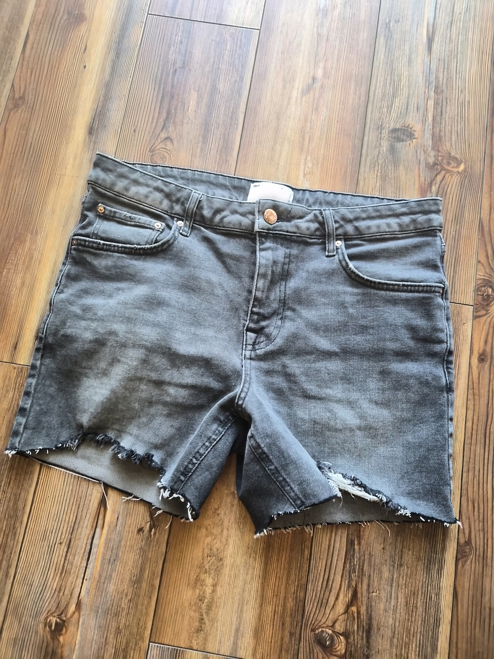 ASOS Black Washed Denim Cutoff Jean Shorts- 32" Waist
